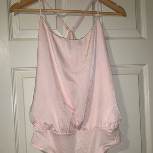 Light pink blousy body suit